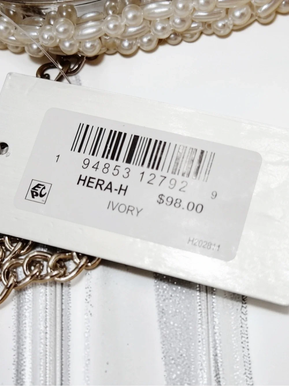 Nina Hera Beaded Pearl Clutch Evening Bag - NWT Brand New In Box